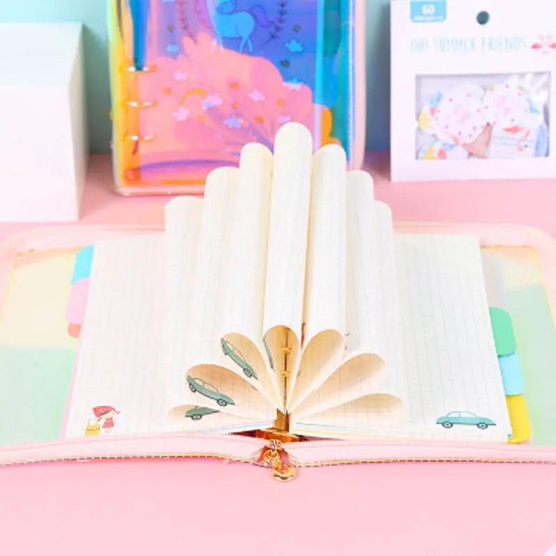 A6 Zip Bag Transparent Loose Leaf Binder Notebook Inner Core Cover Note Book Planner Office Stationery Supply A6 Zip Bag Transparent Loose Leaf Binder Notebook Inner Core Cover Note Book Planner Office Stationery Supply