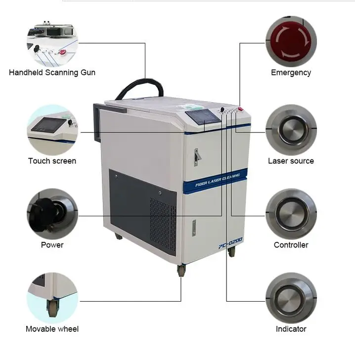 MYST 1000w краска и удаление ржавчины волокна ручной лазерной очистки машина с Raycus