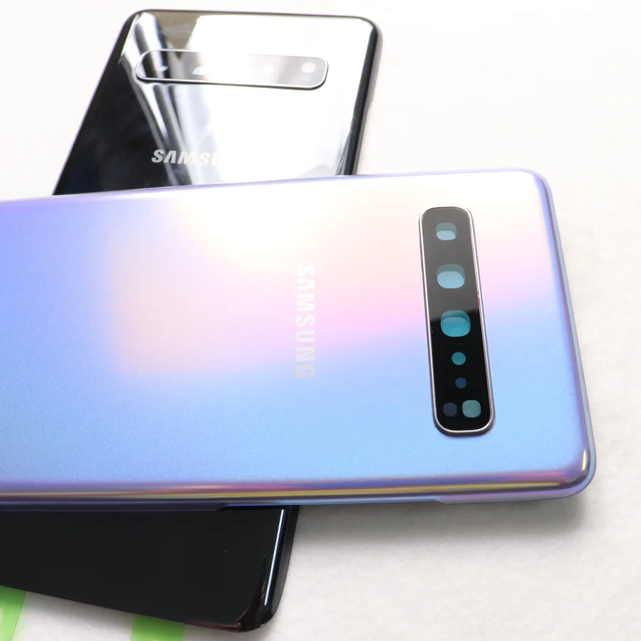 Samsung Galaxy S10 5G G977 G977B G977U 5G версия Задняя стеклянная крышка батарейного отсека задняя дверь Корпус чехол S10 Задняя стеклянная крышка