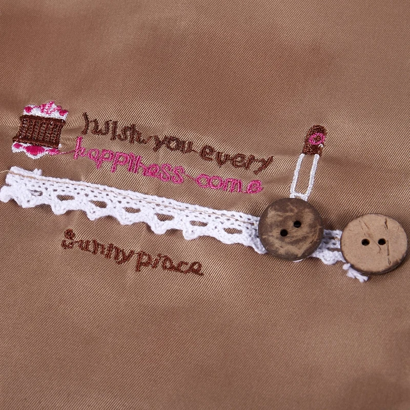 Classical Embroidery Apron Plaid Women Bowknot Kitchen Chef Apron Dress With Pocket Gifts Shoulder Strap Style Purple