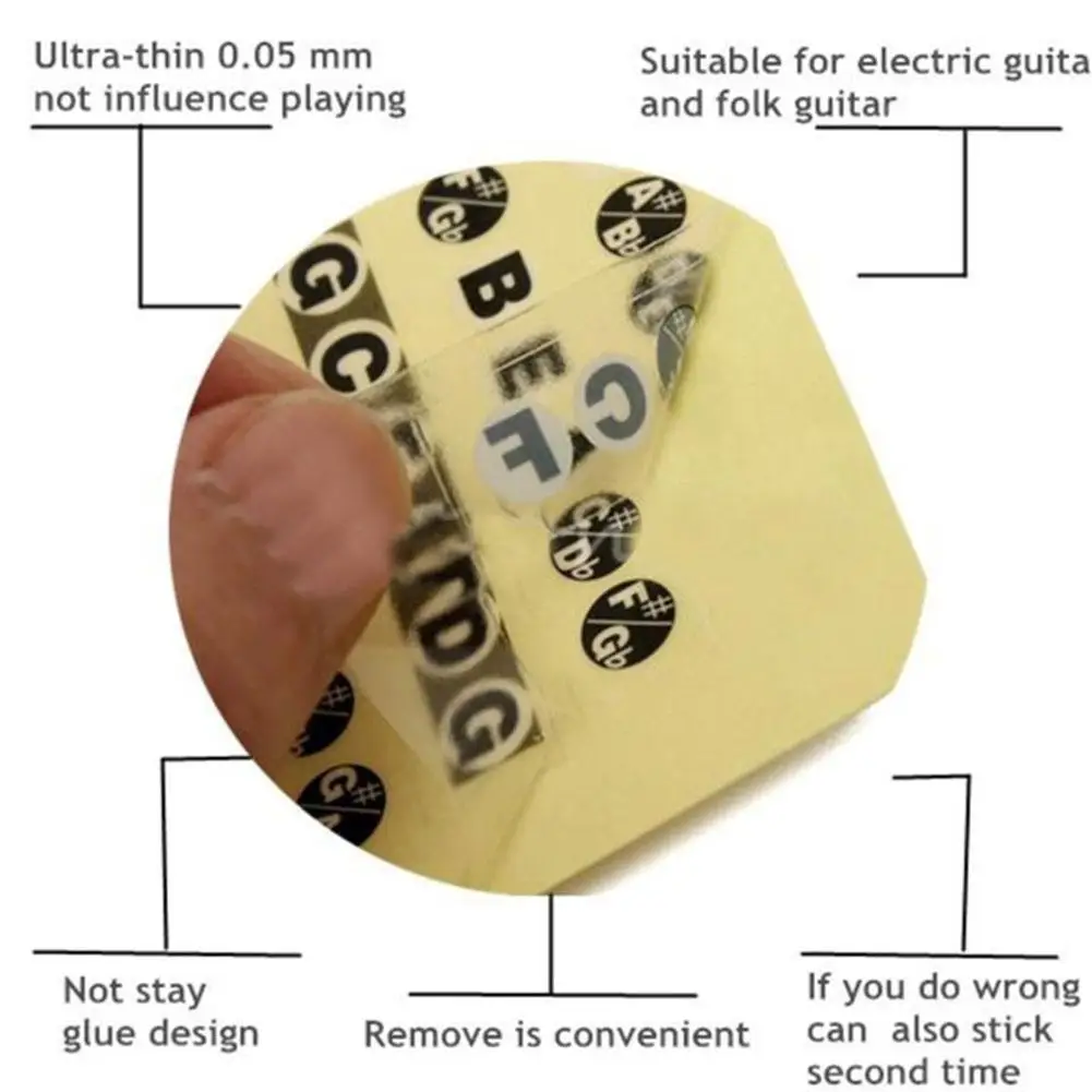 Portable Guitar Fretboard Note Sticker Musical Scale Fingerboard Beginner Guitar Scales Stickers chord stickers,guitar accessories,guitar fretboard stickers
