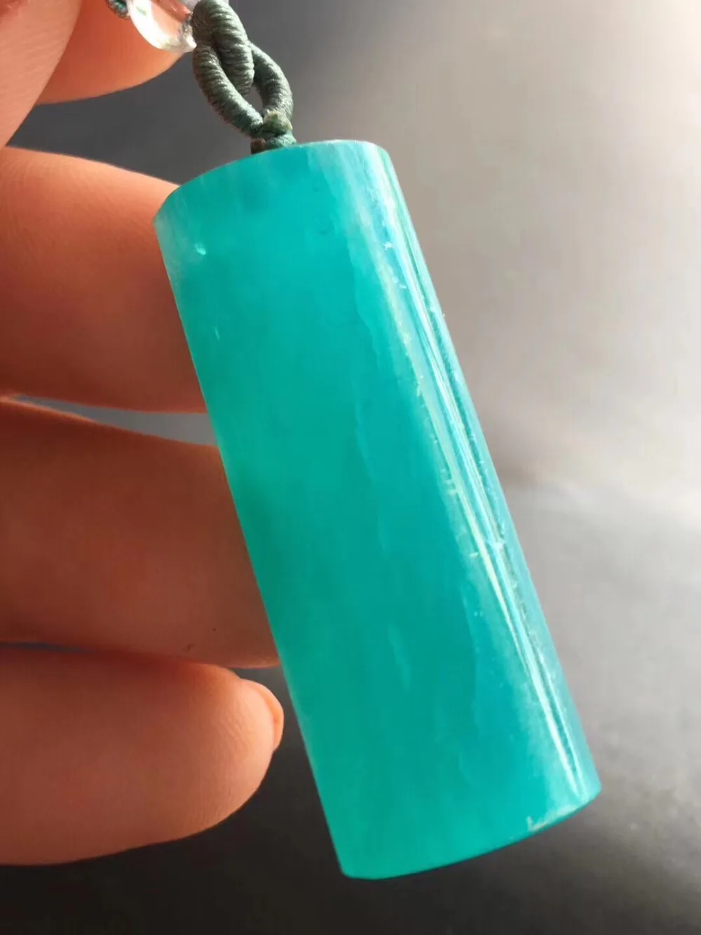 Натуральный кулон из амазонита 39x15x10 мм баррель драгоценный камень для вечерние Подарок на юбилей Кристалл Целебный Камень для женщин и мужчин кулон AAAAA