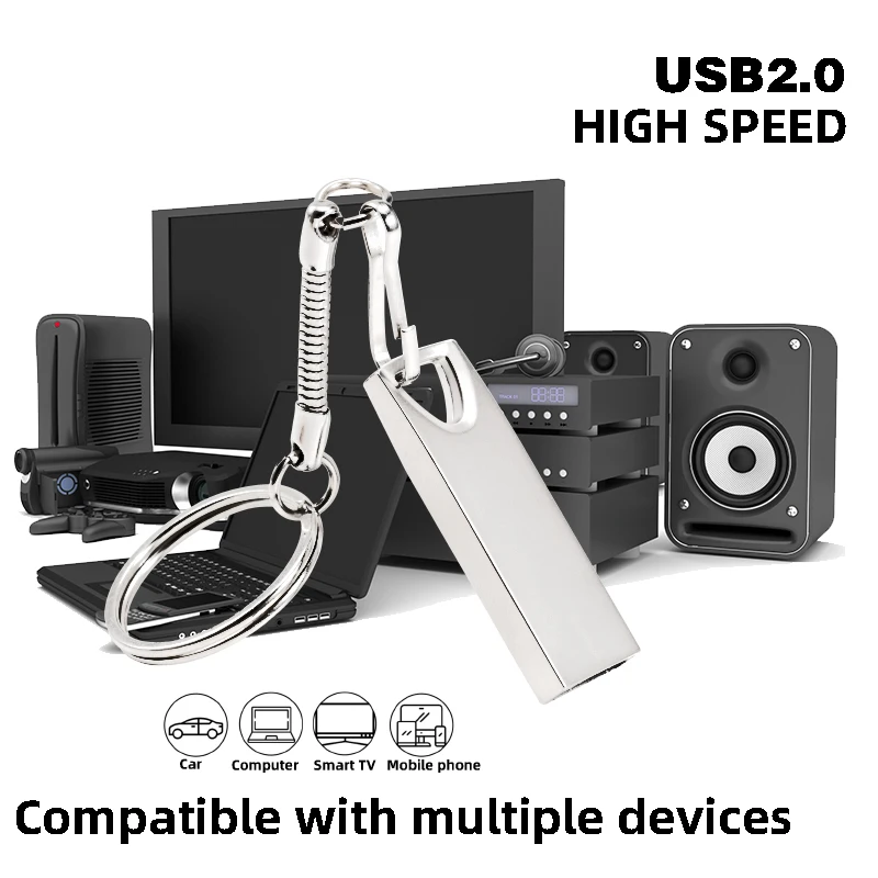 Металлический USB 2,0 накопитель, оригинальная карта памяти USB, горячая Распродажа, флешка 8G/16G/32G/64G/128G(10 шт., бесплатный логотип), u-диск, подарок