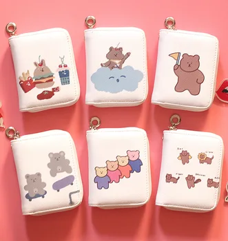 

Cute Little Bear Coin Purse Female Student Cartoon Short Zipper Wallet
