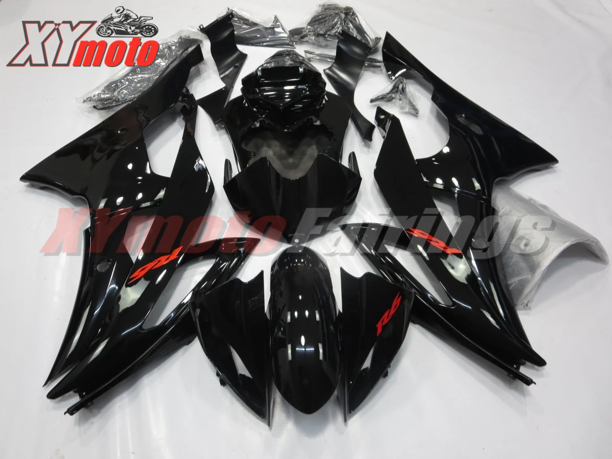 Набор обтекателей для мотоцикла Yamaha YZF600 R6 08-16 инжекторный ABS Пластиковый обтекатель R6 2008- глянцевый красный черный кузов