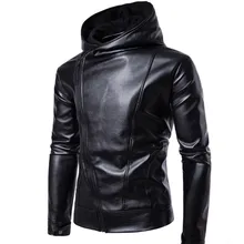 Осень и Новинка зимы Стиль Для мужчин в европейском и американском Стиле Slim Fit вантовые из искусственной кожи Модные Sportsman большой Размеры куртка с капюшоном