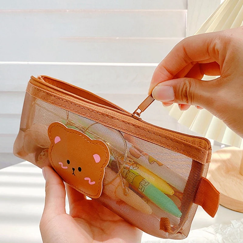 Pot à Crayons Avec Tiroirs Transparents, Grande Capacité, Compartiments