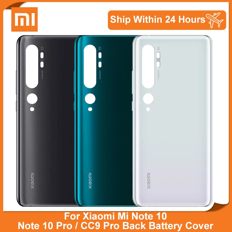 Крышка батарейного отсека для Xiaomi Mi Note 10 Pro Задняя стеклянная крышка корпуса CC9