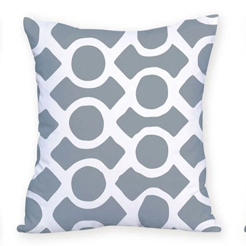 New-6 Pcs/Set Geometric Pillowcase Cover Gray Waist Square 45x45Cm Decorative Pillow Cases For Home