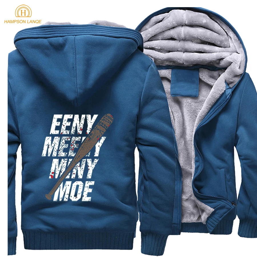 Ходячие мужские толстые зимние флисовые теплые куртки Dead Eeny пальто Meeny Miny Moe Negan Люсиль зомби толстовки на молнии Кофты
