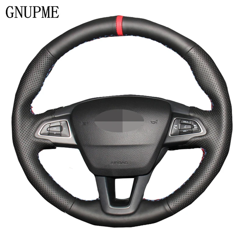 Artificial Leather Steering Wheel Cover Volant For Ford Focus 3 2015