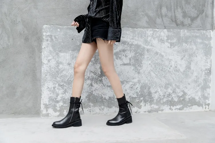 benemoda custom boots, cow leather lace around designer boots, inside leather boots