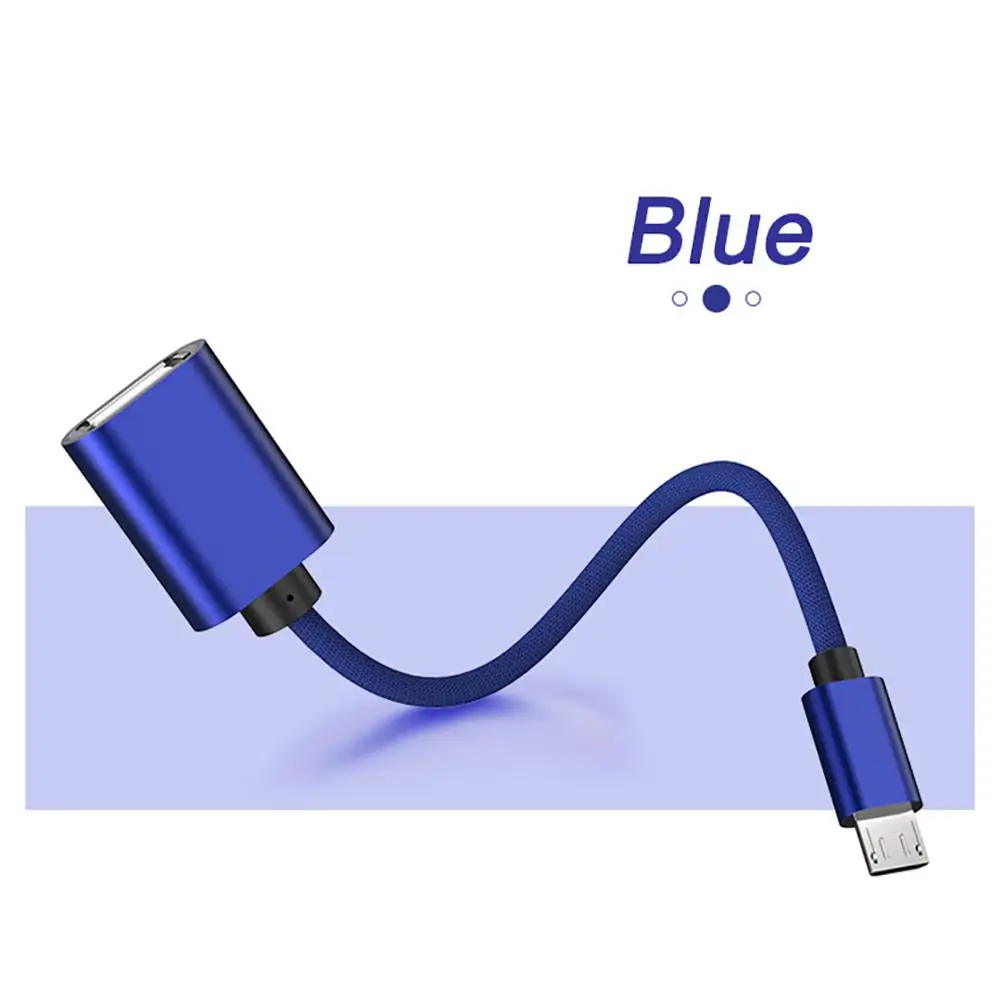Синий IKSNAIL Micro USB 2,0 OTG адаптер для мобильных телефонов планшеты Флешка Мышь Клавиатура samsung Galaxy S3 S4 S6 S7 S2 для Xiaomi - Цвет: Синий