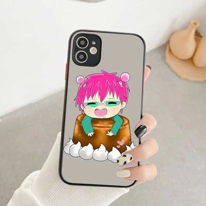 Japanese anime the disastrous life of saiki k Phone Case for iPhone 7 8 Plus X XR XS 11 12 pro MAX Translucent Matte Shockproof