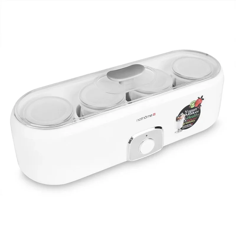 Electric Yogurt Maker With 4 Glass Cups Automatic Leben Yoghurt Rice Wine Machine Buttermilk Sour Cream Natto Fermenter 220V 3
