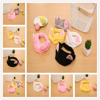 

Direct sales of Japanese and Korean style cat ear band wash face hair band cat makeup sports bangs headband bath belt