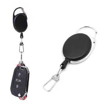 

1PC Retractable Reel Key Chain Pull Key ID Card Badge Tag Clip Holder Buckle New