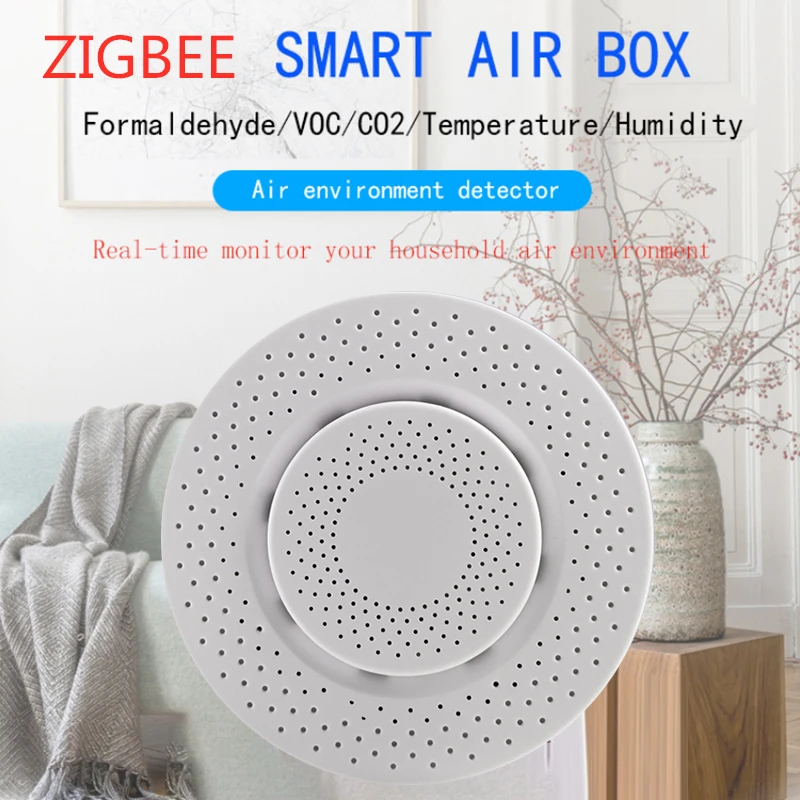 Смарт-детектор углекислого газа Zigbee Tuya датчик формальдегида содержания