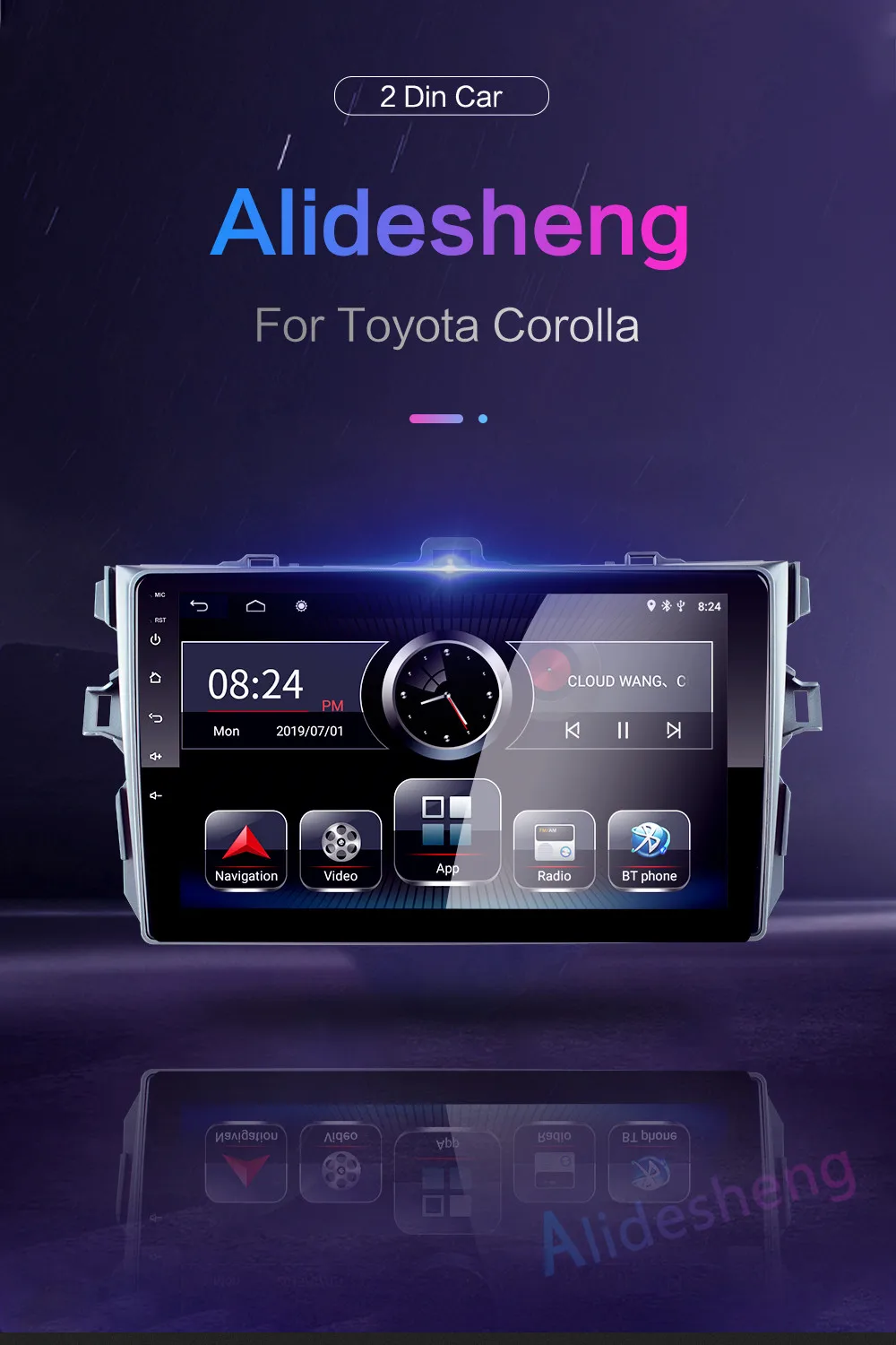 2G Оперативная память Android 9,0 Автомобильный мультимедийный dvd-плеер для Защитные чехлы для сидений, сшитые специально для Toyota Corolla E140 150 2006 2007-2009 2010 2011 2012 автомобиль радио gps навигации