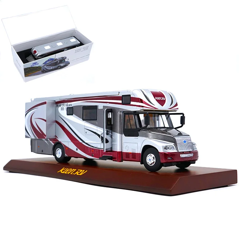 

1:42 scale Multi-Function Travel RV Diecast Alloy Bus House car Model Metal Vehicle Toy Collection Decoration Children Gift