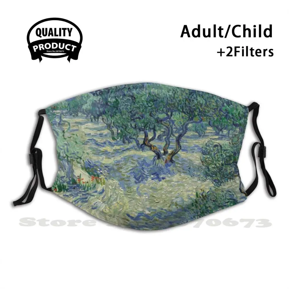 

Vincent Van Gogh Olive Orchard Fine Art Painting Anti Dust Filter Men Women Kids Girl Boy Teens Mouth Masks Vincent Van Gogh