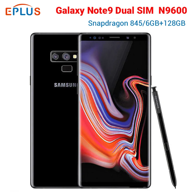 

6.4" Samsung Galaxy Note9 Note 9 N9600 Dual SIM Mobile Phone 6GB RAM 128GB ROM Snapdragon 845 4000mAh NFC Dual Rear 12MP Phone