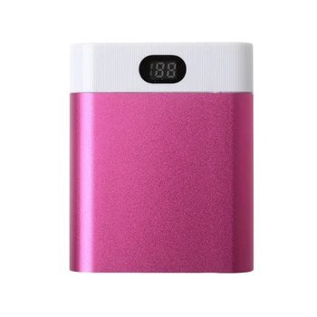 

2 USB Ports 4x 18650 DIY Portable Battery Holder LCD Display Power Bank Case Box R2JB