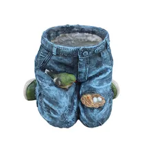 Креативный цветочный горшок индивидуальность сад джинсы Fleshy цветочный орнамент Ретро американский кантри двора оформление балкона M2918