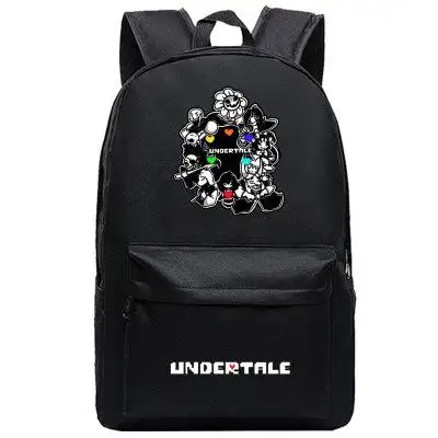 Горячая игра Undertale Frisk Sans Печать мальчик девочка рюкзак холст унисекс сумки на плечо Undertale школьные сумки Rugzak рюкзак для ноутбука - Цвет: 1