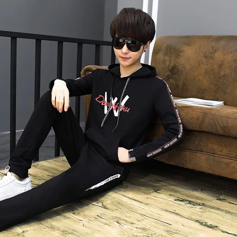 

Autumn Teenager 13 Fashion Hoodie Suit Men's 14 Junior High School Students High School 16 Casual Two-Piece Clothes