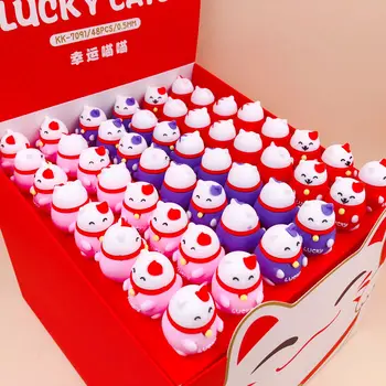 

48pcs/lot creative cartoon lucky cat silicone gel pen Roller ball pens water pencil office school supplies promotion gift