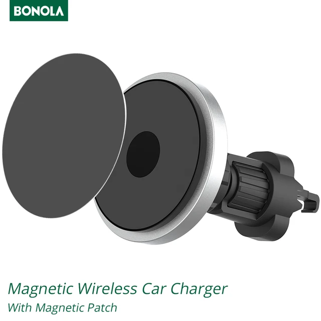Bonola Magnetic Wireless Car Charger For iPhone 13 12/11/8 Plus/Samsung S21 Mobile Phone Car Charging Holder 15W Charger on Car 1