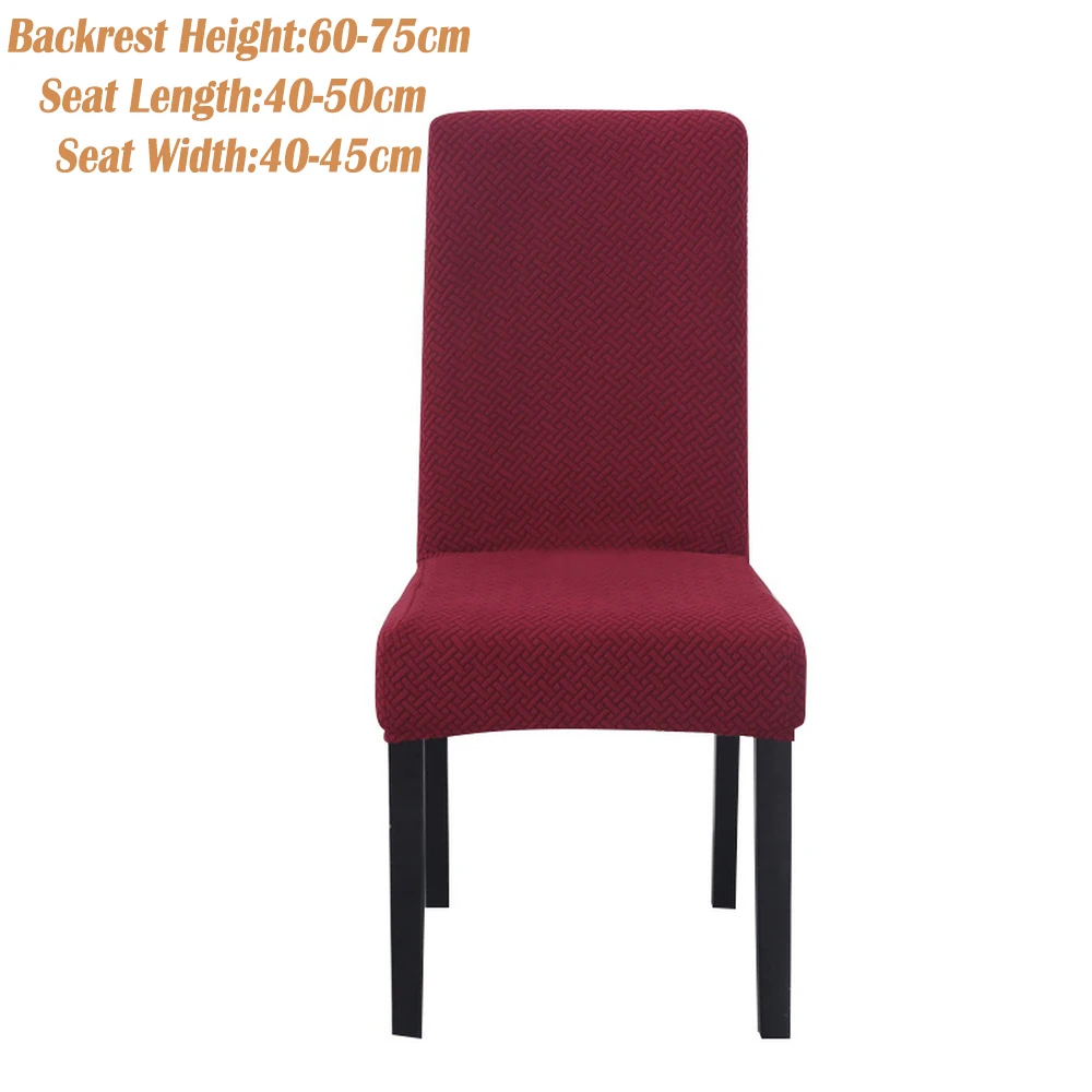 Wine Red 01 Сплошной цвет чехол для кресла спандекс чехол стрейч анти-грязные чехлы на стулья для банкета отеля кухни свадьбы столовой - Цвет: Wine Red 01