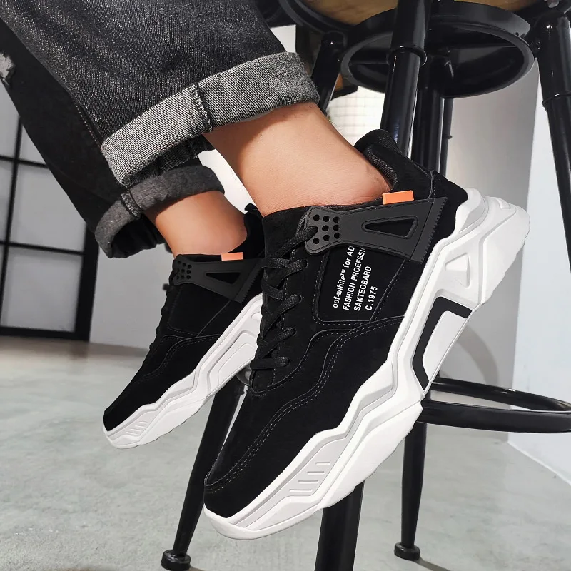 

Athletic Shoes Men's 2019 New Style Autumn & Winter BOY'S Leather Waterproof Outdoor Casual Running Shoes Korean-style Versatile