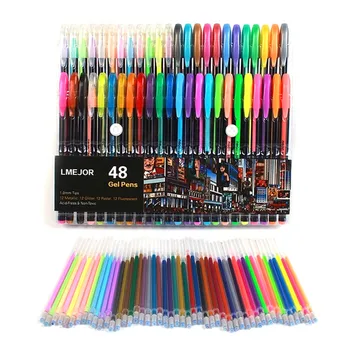 

Promotion Pen 48pcs Gel Pen Set Glitter Gel Pens For School Office Adult Coloring Book Journals Drawing Doodling Art Markers