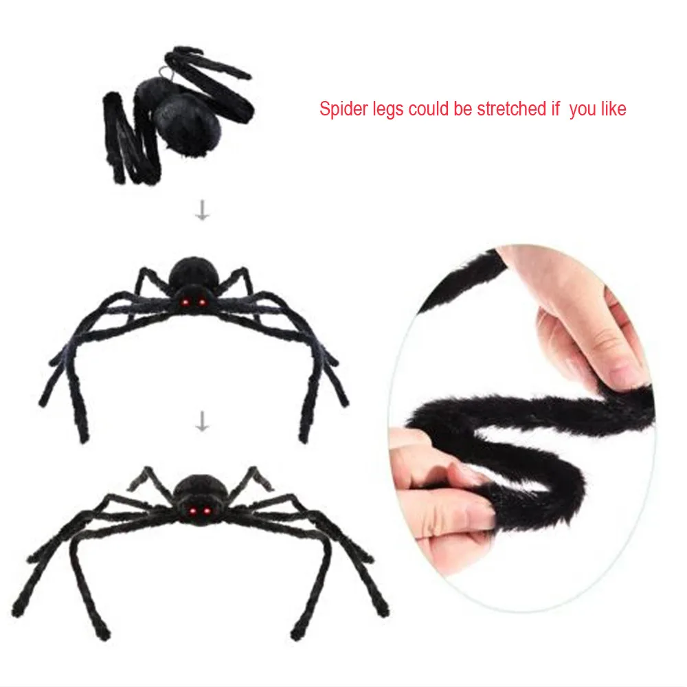 ISHOWTIENDA 150cm Hairy Giant Spider Decoration Halloween Prop Haunted Party Holiday Decorations Decoracion De -Cosplayware Store H8fbfa661dce34cfa822225e6ad587379e.jpg