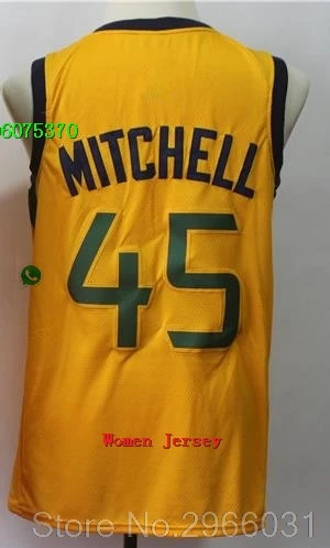 A+++ качественная женская одежда для взрослых#45 Donovan Mitchell Jersey Utah