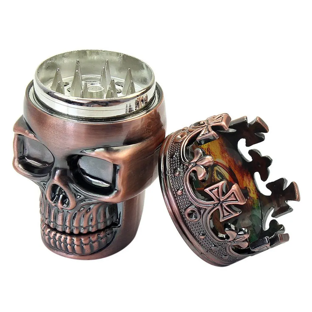Small Size 3 Layers Men Skull Head Shape Grinder Portable Herb Tobacco Herb Spice Crusher Hookah Smoking Accessories herb grinder smoking accessories tobacco smoking accessories tobacco grinder