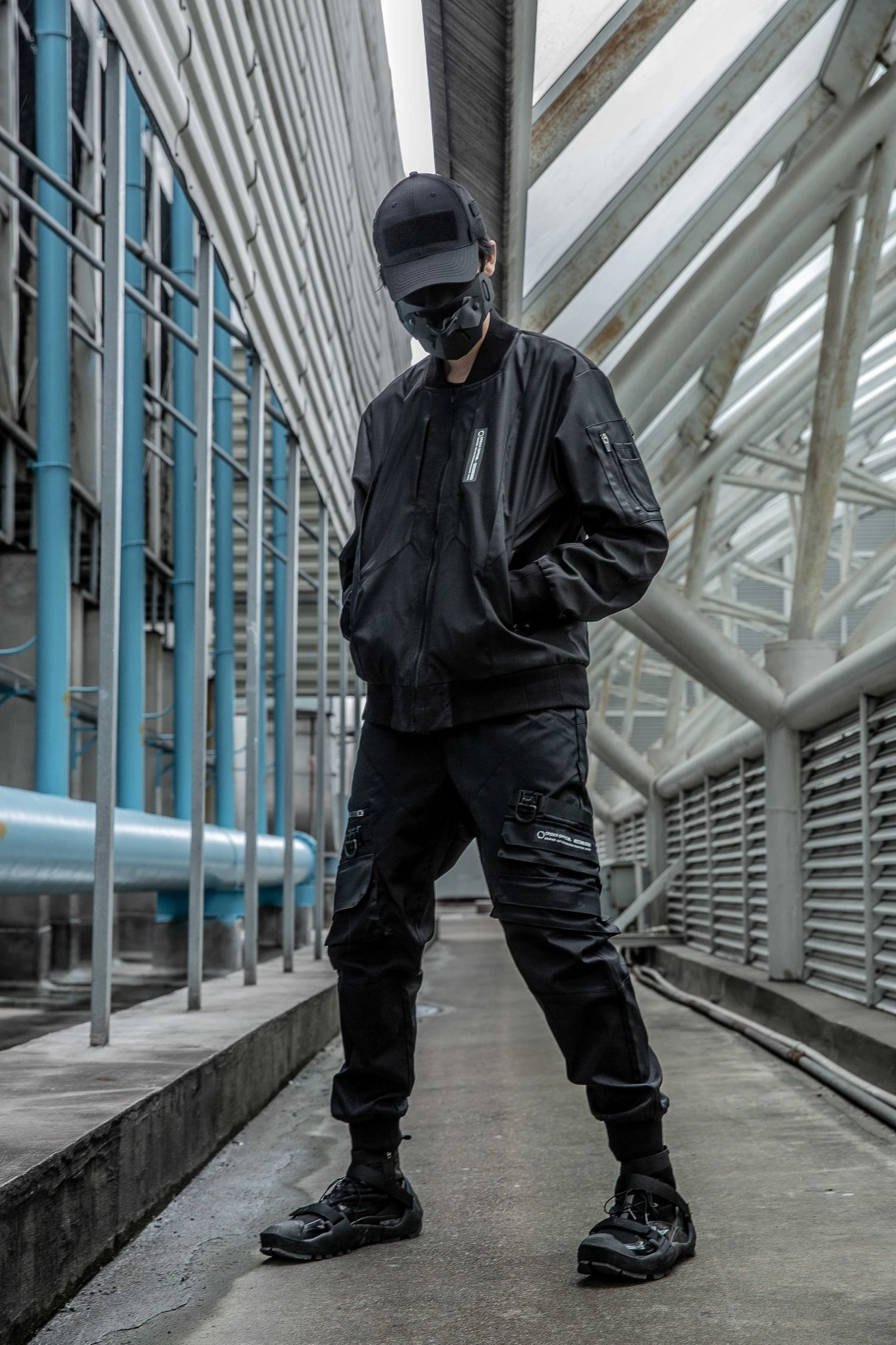 Light Jacket Bomber Techwear Darkwear Ninjawear Futuristic Aestethic ...