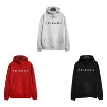 

2020 New Fall Colorful Friends Letter Print Long Sleeve Hooded Sweatshirt Sweatshirt Feminina Loose Women's Jacket