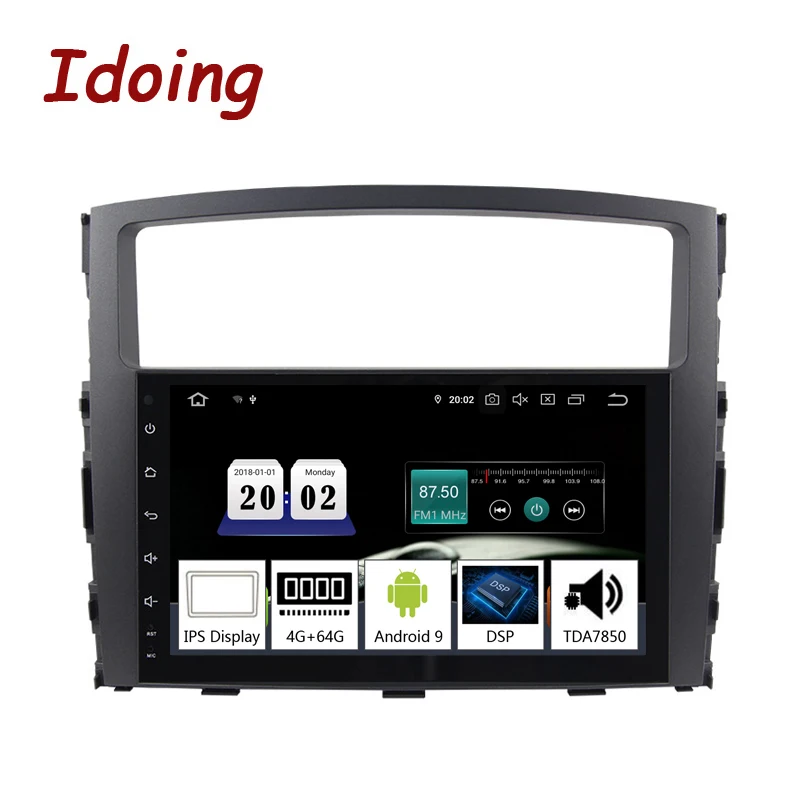 Автомобильный мультимедийный проигрыватель Idoing 9 &quot 2 din PX5 4 Гб + 64 ГБ 8 ядер Android 0