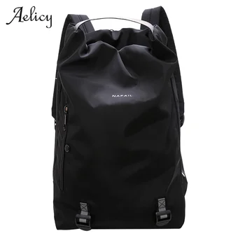 

Aelicy Couples Zipper Backpack Messenger Bag Waterproof Travel Backpack Men Women Multifunction Laptop Backpacks Male Outdoor