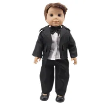 Cheap Black Suit Outfits Clothes Set for 18" (46cm) Logan Boy Dolls American Girl Doll Accessories Birthday Gift Toys Cheap Black Suit Outfits Clothes Set for 18" (46cm) Logan Boy Dolls American Girl Doll Accessories Birthday Gift Toys