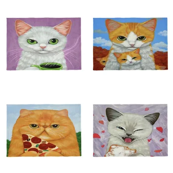 

Funny Animal Msntel De Mesa Sparrow Crayfish Cursed Doll Siamese Flower Puppet Persian Cloth Tablecloth Kitchen Table Clothes