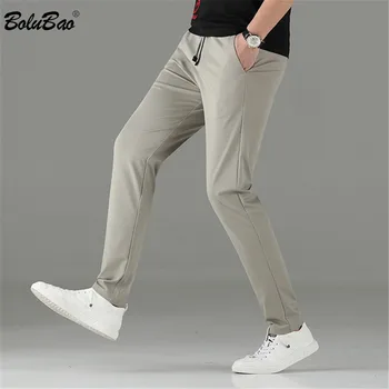 

BOLUBAO Brand Men Pants Fashion Simple Comfortable Fabric Wash Business Men's Trousers Office Dress Suit Slim Fit Pants Male