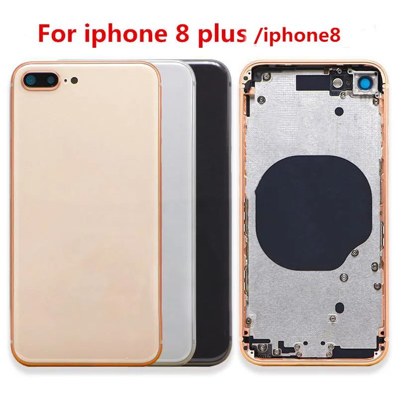 Для iphone 8 Plus 5,5 ''Корпус металлическая задняя Батарея крышка средней рамы задняя дверь Батарея чехол без Flex запасная часть
