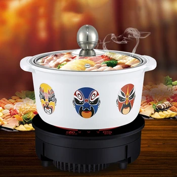 

1.1L Single Use Stainless Steel Pot Anti-Scalding Sheath Soup Pot Non-Magnetic Cooking Multifunctional Cooker Non-Stick Pot Univ