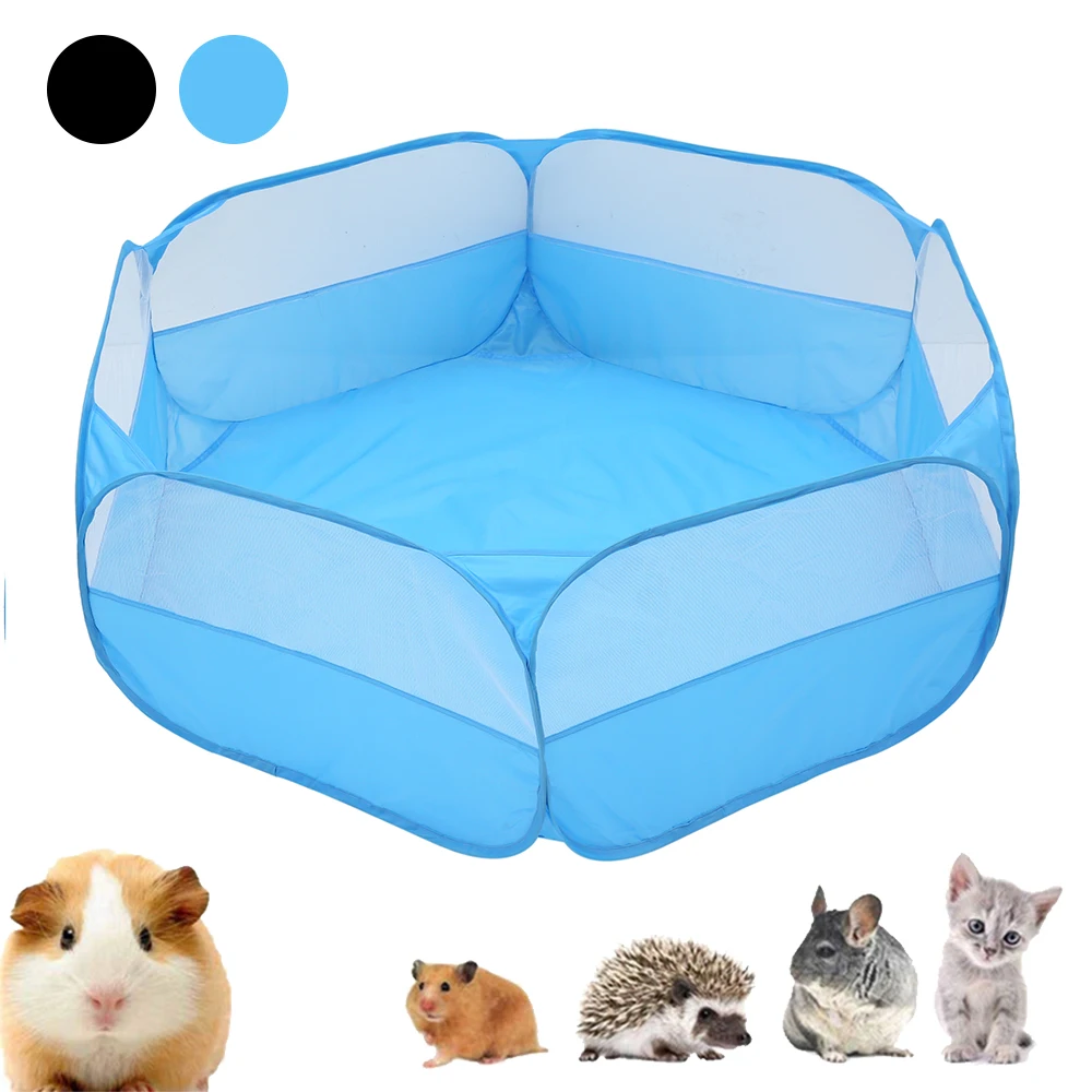 Mini valla plegable transpirable para hámster, jaula portátil para perro, Gato, corralito para cachorro, gato, conejo, conejillo de indias
