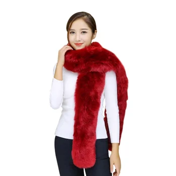 

Women Scarf Winter Warm Faux Wool Collar Stole Long Shawl Solid Color Soft Year's gift Sale New Vcqy