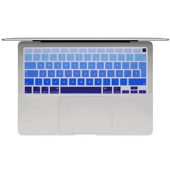 

Ombre Rainbow Silicone EU Spanish Keyboard Cover Protector Skin For MacBook Newest Air 13 touch bar ID A2179 (2020 Release)